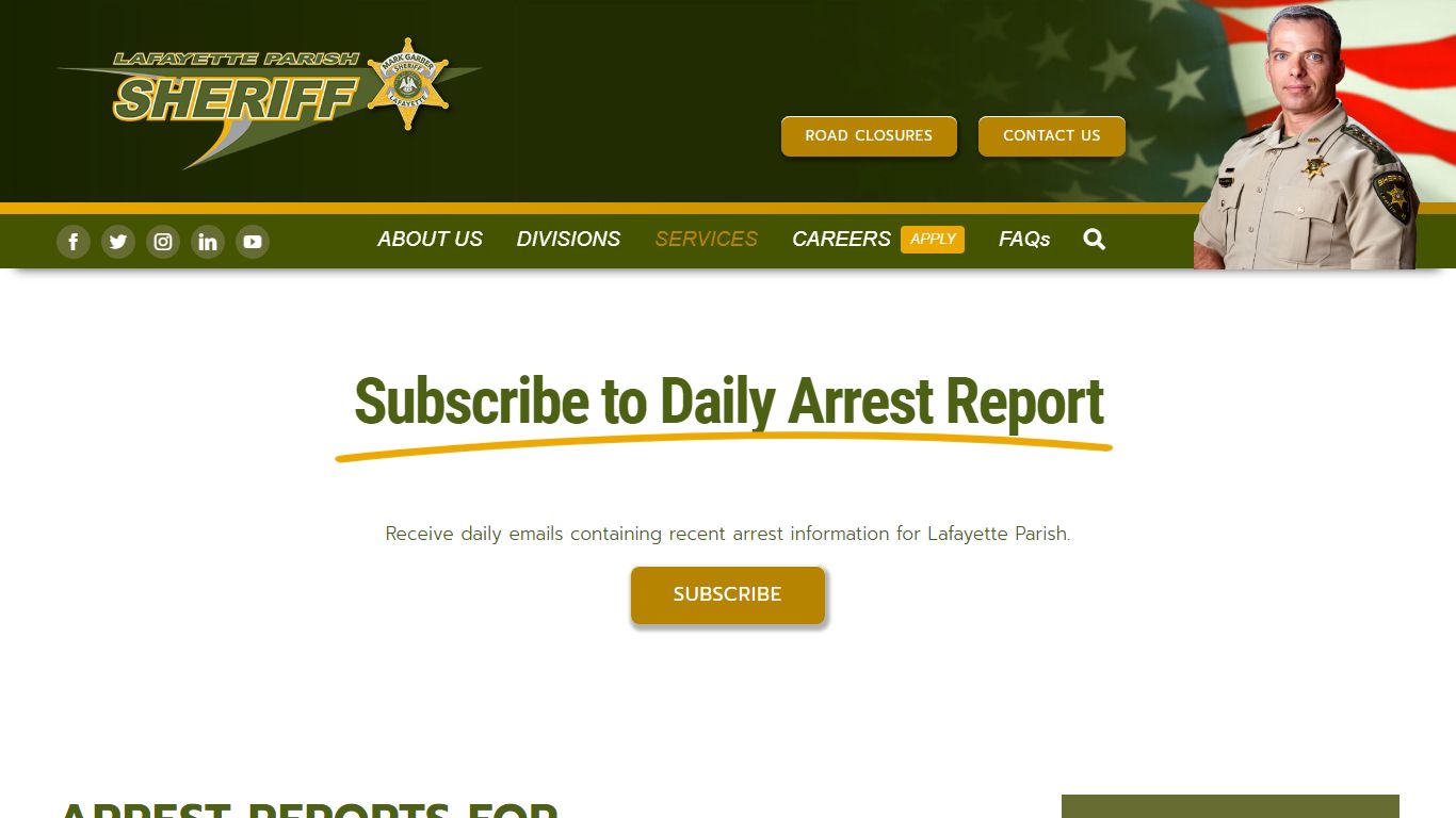 View Daily Arrest Report | Lafayette Parish Sheriff's Office