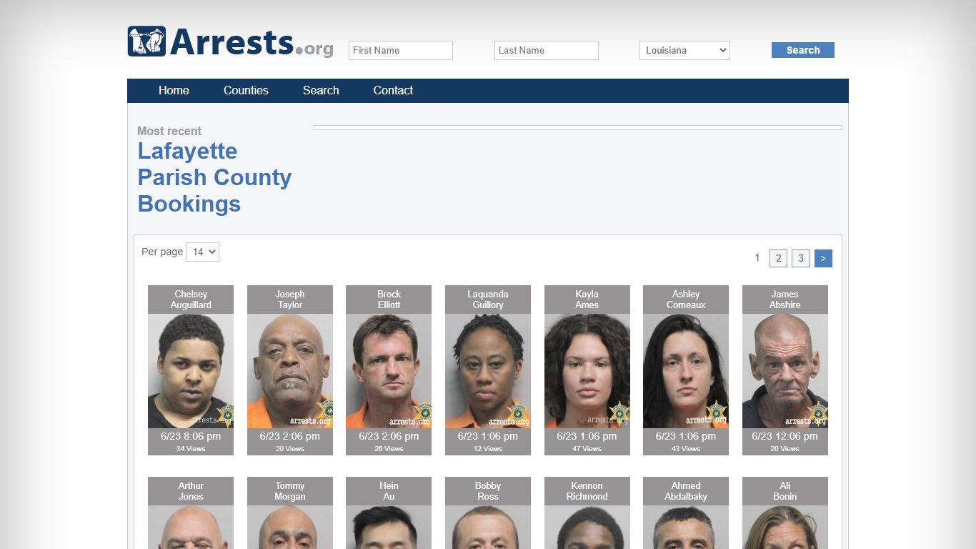 Lafayette Parish County Arrests and Inmate Search